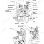 Yanmar YPD-3MP2, YPD-4MP2, YPD-4MP4, YPD-MP2, YPD-MP4 MP-Pump fuel injection part construction diagram with labeled components.