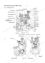 a16b5134-b-exploded-view-12 Yanmar YPD-3MP2, YPD-4MP2, YPD-4MP4, YPD-MP2, YPD-MP4 MP-Pump fuel injection part construction diagram with labeled components.