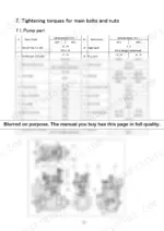 a16b5134-b-torque-63 Yanmar YPD-3MP2, YPD-4MP2, YPD-4MP4, YPD-MP2, YPD-MP4 pump part tightening torque table and component diagram.