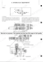 Yanmar B37V hydraulic system diagram showing boom control valve neutral position, cross-sections, and anti-drift valve.