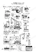 Yanmar VIO50-CR, VIO50-PR diagram showing cabin label locations, serial number stamping points, and component identification details.