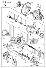 af3e957c-b-exploded-view-104 Yanmar ViO75, 4TNE98-EBVA exploded view diagram of hydraulic pump assembly components and seal set 117.
