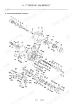 afb247f2-b-exploded-view-203 Yanmar ViO75, ViG3 hydraulic equipment exploded view showing pump assembly components and internal parts.