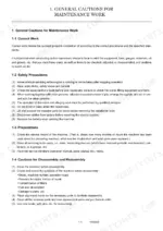 afb247f2-b-safety-9 Yanmar ViO75, ViG3 service manual page covering general maintenance cautions, safety precautions, and disassembly procedures.