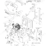 Airman PDS265 Series exploded view of engine, fuel, electric