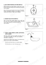 ammann-yanmar-b55w-wheel-excavator-operation-manual-lgb55-w0-maintenance-42.webp Ammann Yanmar B55W manual showing AC switch, dozer selector switch, and right hand joystick operation diagrams.
