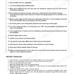 Ammann Yanmar B55W operation manual page detailing travel safety warnings and pre-travel inspection procedures.