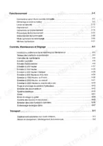 Ammann Yanmar B55W operator manual table of contents for operation, maintenance, and transport sections.