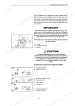 Operator area manual showing lock lever and control lever operations.