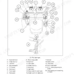 Yanmar ViO15-2A Operator manual diagram showing identification of cabin controls and switches.