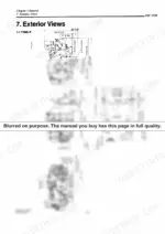 b0ddeb49-b-specs-12 Exterior view dimension diagrams from the YSM8-R and YSM12-R service manual showing engine mounting and cooling inlet.