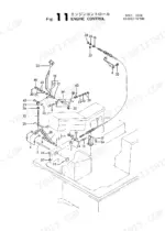 ba9e2aa4-b-exploded-view-28 Yanmar YB401W, YB401W-2 exploded view diagram of the engine control system components and linkage assembly.