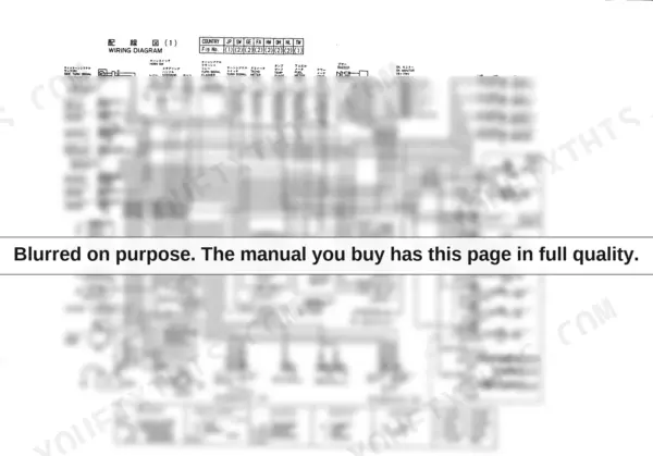 Yanmar YB401W, YB401W-2 wiring diagram showing electrical circuits for lighting, gauges, switches, and starting system.