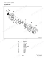 bobcat-463-skid-steer-loader-service-manual-6901812-exploded-view-125.webp Bobcat 463 hydraulic pump exploded view diagram showing gears, seals, O-rings, and covers with parts identification list.