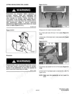 bobcat-463-skid-steer-loader-service-manual-6901812-procedures-19.webp Bobcat 463 service manual page showing procedures for lifting and blocking the loader using a floor jack and jackstands.