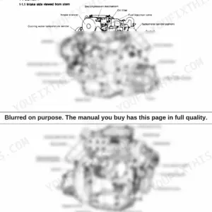 Yanmar 2QM20, 3QM30 exterior view diagrams showing intake and exhaust sides.
