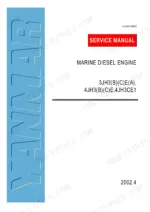 c8b92c3c-b-cover-1 Yanmar 3JH3(B)(C)E(A), 4JH3(B)(C)E, 4JH3CE1 marine diesel engine service manual cover page, dated 2002.4.