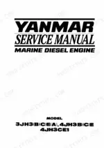 c8b92c3c-b-cover-2 Yanmar 3JH3(B)(C)E(A), 4JH3(B)(C)E, 4JH3CE1 marine diesel engine service manual cover page.