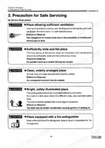 c8b92c3c-b-safety-11 Yanmar 3JH3(B)(C)E(A), 4JH3(B)(C)E, 4JH3CE1 service manual safety precautions for service shop environment.