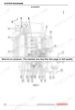 Yanmar 6LPA-STP2, 6LPA-STZP2 cooling and lubrication system flow diagram showing pumps, heat exchangers, and turbocharger.