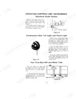 Case 1370, 1370 Tractor manual showing electrical outlet, tail light, flood light, and fuel tank shut-off valve diagrams.