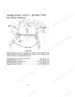 Case 1494 Tractor Jeffes type three-point hitch diagram with linkage length adjustment specifications table.