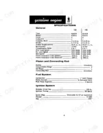Case 150, 190 gasoline engine specifications table for Kohler K241A and K301A engines including fuel and ignition systems.