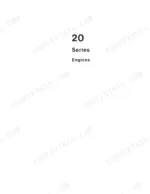 Case 150-190, T90, 2310, 2510, 2712 service manual section cover page for 20 Series Engines.