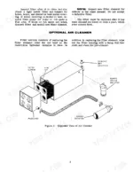 Case 1526, 1530, 1537, 1500 SERIES UNI-LOADERS optional air cleaner exploded view diagram and service instructions.