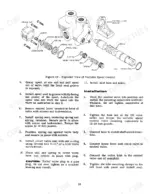 Case 1526, 1530, 1537, 1500 SERIES UNI-LOADERS exploded view of variable speed control valve and installation procedures.