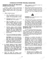 Case 1526, 1530, 1537, 1500 SERIES UNI-LOADERS hydraulic system troubleshooting guide for single and all circuit failures.