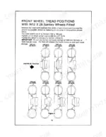 case-1694-tractor-operator-manual-9-9922-controls-46.webp Case 1694 front wheel tread positions diagram for W12 x 28 Sankey wheels showing adjustment settings and torque specs.