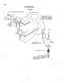 Case 1825 Uni-Loader gas engine rear mounting bracket exploded view showing bolts, washers, rubber insulators, and torque specs.