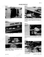 case-1840-to-uni-loader-skid-steer-loader-service-manual-8-11093-procedures-25.webp Case 1840 SKID STEER, 1845C Uni-Loader engine removal steps, including radiator drainage and hose disconnection procedures.