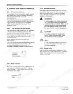 Case 28, 31, 35 service manual general information page explaining manual structure, highlight symbols, and page numbering.