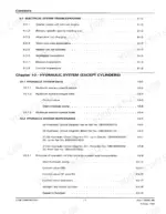 Case 28, 31, 35 service manual table of contents for electrical troubleshooting and hydraulic system sections.