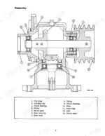 Case 3104, 3105, 3106, International 3104, 3105, 3106 Rotary Mowers reassembly diagram showing bevel and pinion gear assembly.