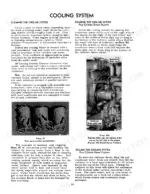 Case 340, 460, 560, 660, Farmall 340 Diesel Tractors: Cooling system cleaning, draining, and filling procedures with engine diagrams.