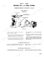 Case 350, 500B, 600B LP fuel system diagram showing carburetor high idle operation and adjustment screw locations.