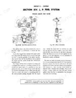 Case 350, 500B, 600B service manual: Ensign LP fuel filter exploded view, installation diagram, and cleaning procedures.