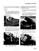 Case 40 Crawler Series D swing gearbox reassembly procedures, showing dowel, brake housing, coupling, and Dri-Slide application.