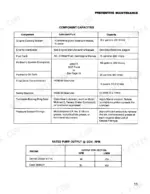 Case 40 Crawler Series D maintenance table showing component fluid capacities and rated pump output specifications.