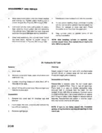 Case 40 Crawler Series D hydraulic cylinder repair procedures and hydraulic oil tank removal, cleaning, and testing steps.