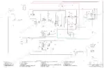 Case 40XT hydraulic schematic diagram showing pumps, drive motors, control valves, and lift cylinders with component list.