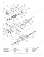 case-410-420-420ct-skid-steer-compact-track-loader-service-manual-87364090-na-exploded-view-184.webp Case 410, 420, 420CT starter and starter solenoid exploded view diagram with numbered component parts list.