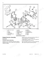 Case 422/M2, 422T/M2 exploded view of engine governor assembly with parts list and reassembly precautions.