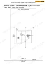 Case 435, 445CT, 445 hydraulic schematic for primary power system frame 19, showing self-level option pilot controls.