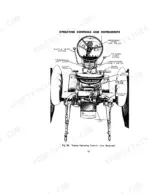 Case 440, 441 tractor operating controls diagram showing levers, pedals, Eagle Hitch, and instrument panel layout.