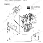 Case 445TA/M2, 667TA/M2, PX110, PX140, PX170 engine lubrication system layout diagram showing oil flow and components.