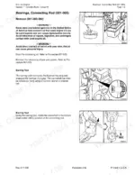 Case 5.9L repair manual — connecting rod bearing removal, oil pan drainage, and barring tool procedures